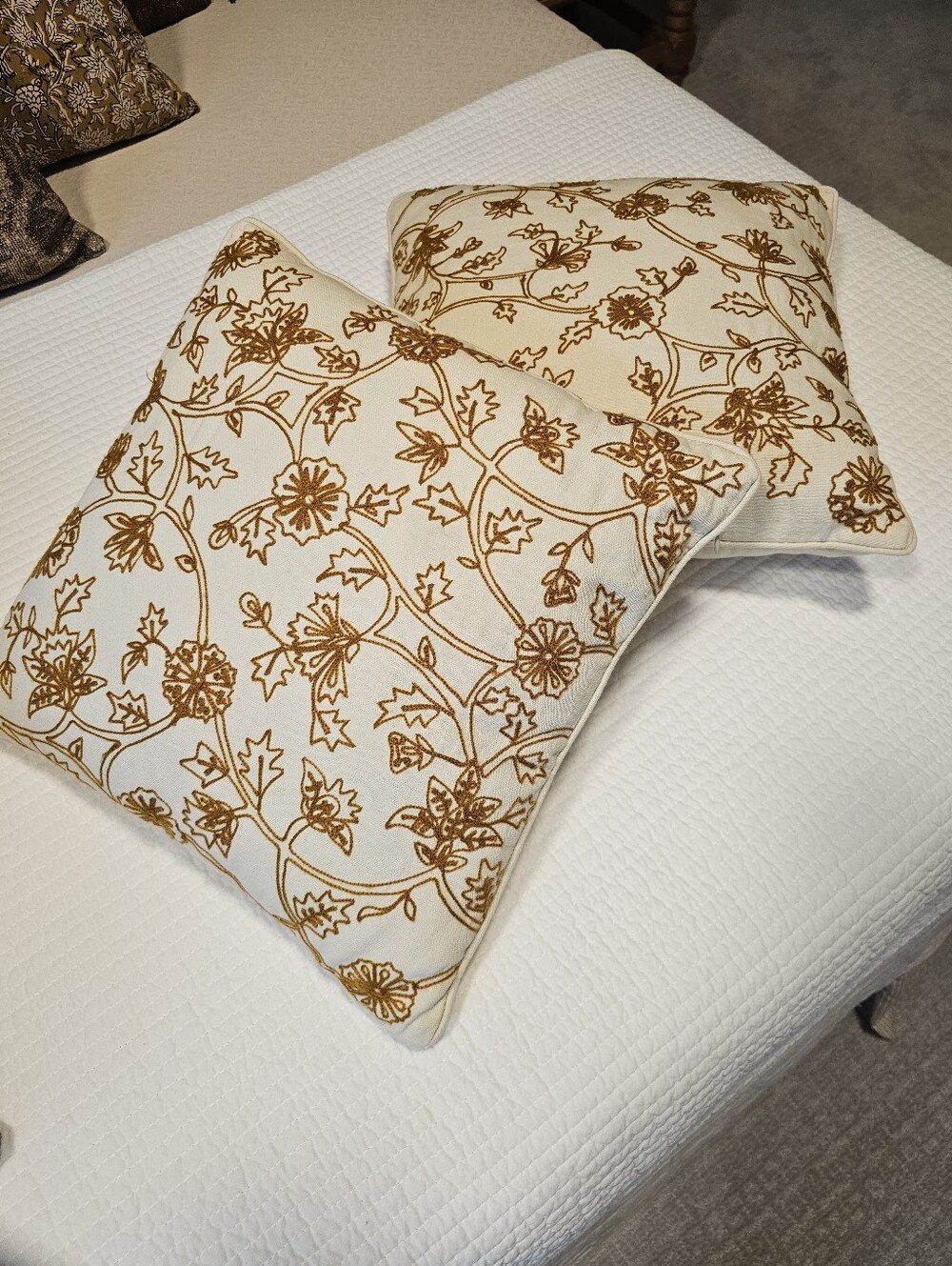 2 Ralph Lauren Pillows COVERS ONLY 16 X 16